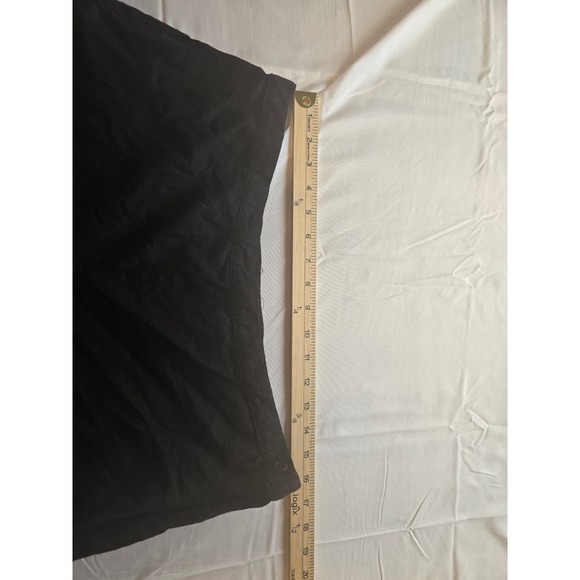 Dana Taylor Petite PXL‎ Capri Black Linen Blend Cropped Wide Leg Pants - Picture 5 of 8